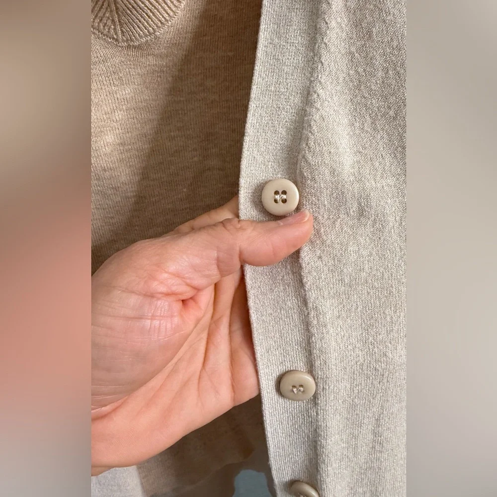 ‼️⚠️Magaschoni Tan Cardigan and top Set⚠️‼️ - Picture 5 of 7